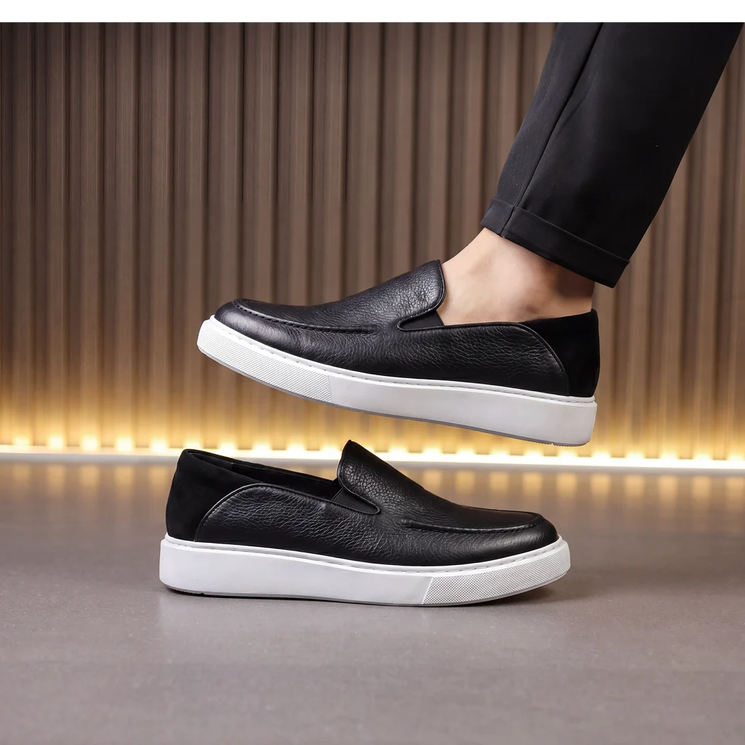 Basket Slip-On en Cuir Véritable Premium